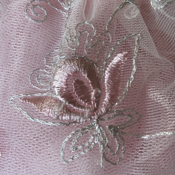 So ‘Dorable Pink￼ Grey Floral Fancy Tulle Tutu 2 PC Set Baby Girl Size 0-6M NWT - Picture 7 of 9